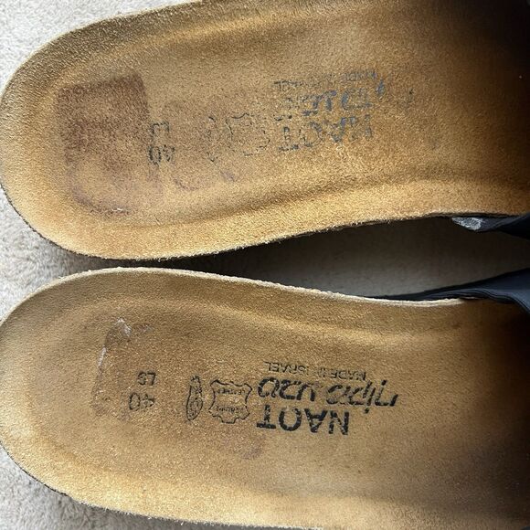 Naot Alana Black Slide Cork Wedge Sandal Women EU 40 US 8.5-9 Comfort Casual - Picture 11 of 13